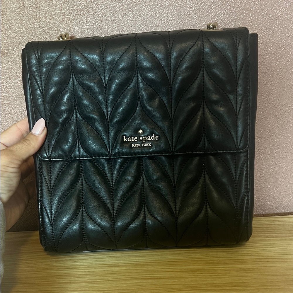 Kate Spade Black Quilted versatile Shoulder Bag/backpack bag